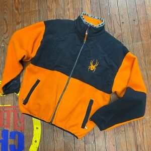 Spyder Black and Orange Performance Jacket with High Collar